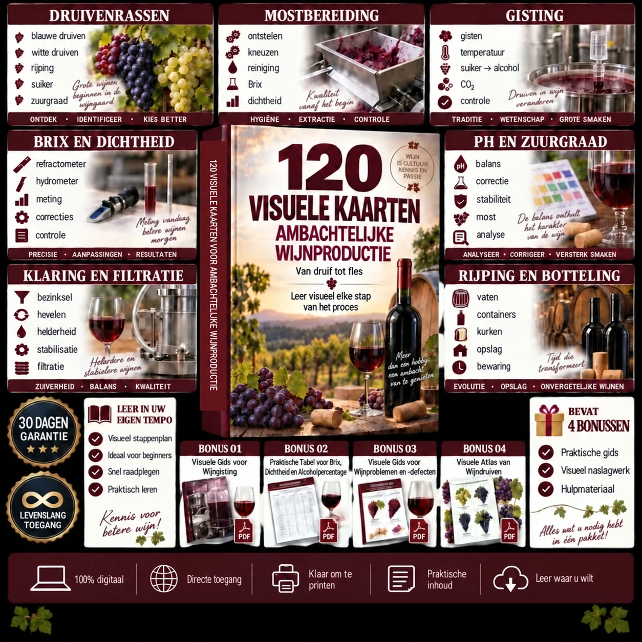 Visuele atlas voor ambachtelijke wijnbereiding — 120 visuele kaarten